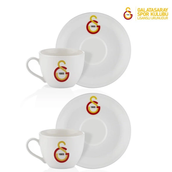 Galatasaray Orijinal Lisanslı 2'li Çay Fincanı Takımı
