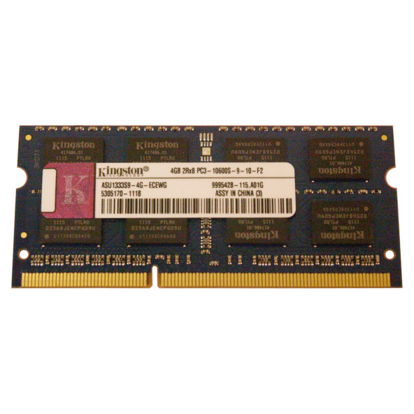 Kingston PC3-10600 4GB 1333MHz Memory Module ASU1333S9-4G-ECEWG NOTEBOOK RAM BELLEK