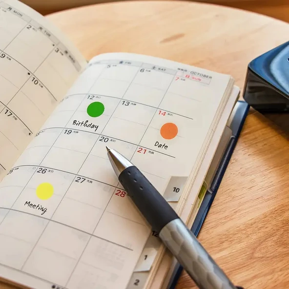 Tanex Mıx Color Ofis Etiketi 10mm 6-Renk 5.yaprak (540 Etiket) - Resim 3