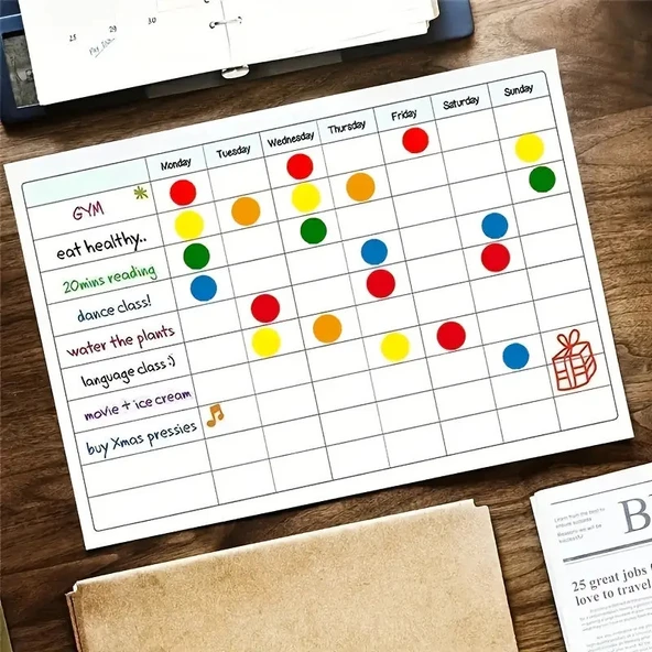 Tanex Mıx Color Ofis Etiketi 10mm 6-Renk 5.yaprak (540 Etiket) - Resim 2