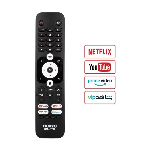 HUAYU KL RM-L1797 HAIER YOUTUBE-NETFLIX-PRIME VIDEO TUŞLU LCD-LED TV KUMANDA
