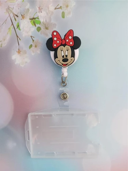 Minnie Silikon Yoyo Yaka Kartlığı Yatay Dikey Kart Koruyucu