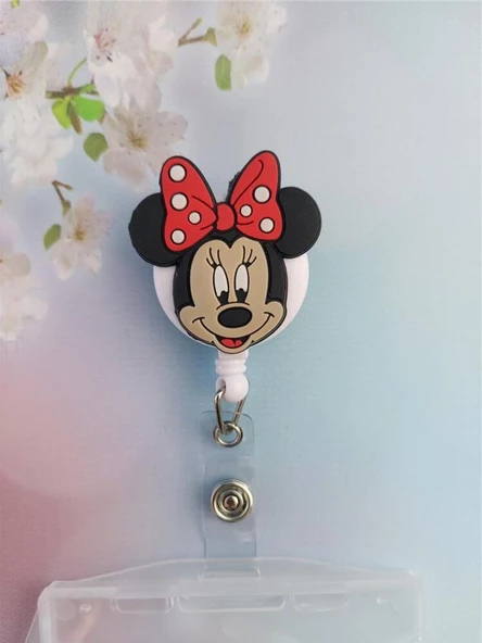 Minnie Silikon Yoyo Yaka Kartlığı Yatay Dikey Kart Koruyucu - 2