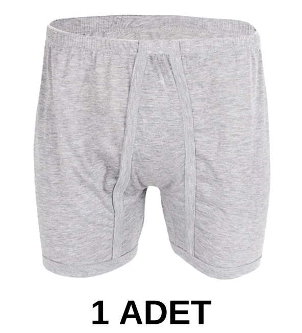 1 Adet Erkek % 100 Pamuk Arjantin Penye Boxer Gri (65 Kilo-115 Kilo)