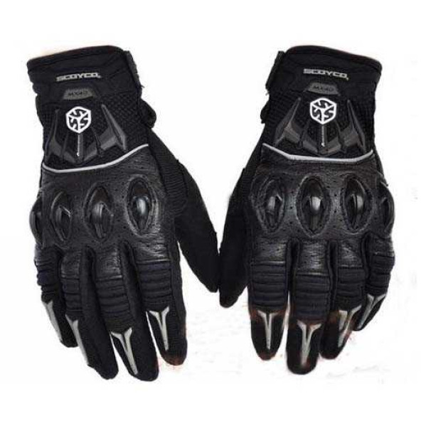 SCOYCO MX40 KORUMALI MOTOSİKLET ELDİVENİ SİYAH - 2