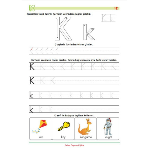 Alfabe Öğreniyorum YAZ-SİL Kitabı - 4