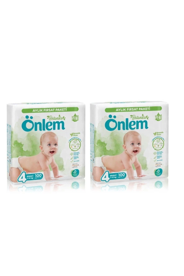 Botanika 4 Numara Maxi Bebek Bezi Paketi 100 Adet (7-14 Kg)x 2 Paket