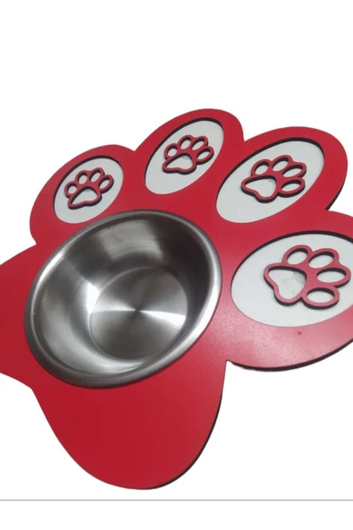 Patili Kedi Mama kabı Kedi Su Kabı Küçük ırk köpek mama ve su kabı Mavi 24x25cm - 2