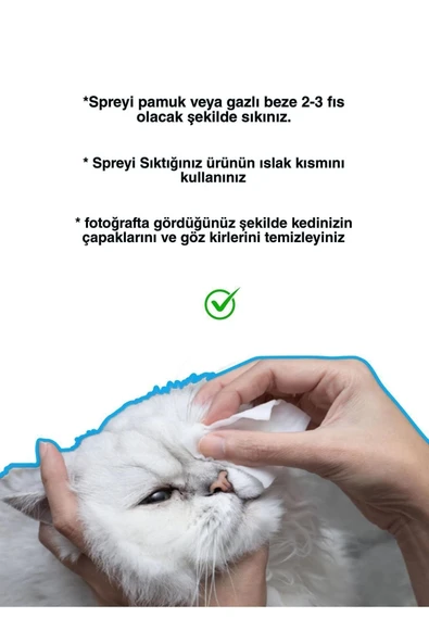 KorPet Kedi Köpek Göz Çapak Temizleyici Akıntı Arındırıcı Solüsyon Sprey 100 ml - Resim 2