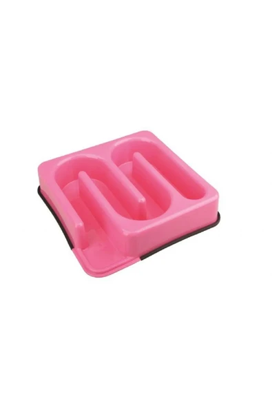 LABYRINTH Köpek Labirent Yavaş Yeme Mama Kabı 1200 ml pembe - Resim 2