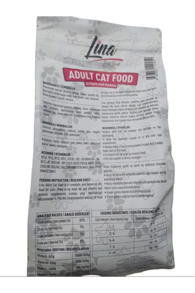 Lina Yetişkin Kedi Maması 1.5 Kg - Resim 3