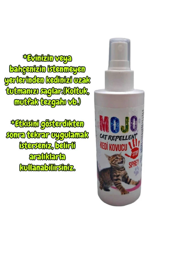 KorPet Mojo Kedi Uzaklaştırıcı Sprey Kedi Tuvalet Eğitici Kedi Caydırıcı Kovucu Sprey 125 ml - Resim 2