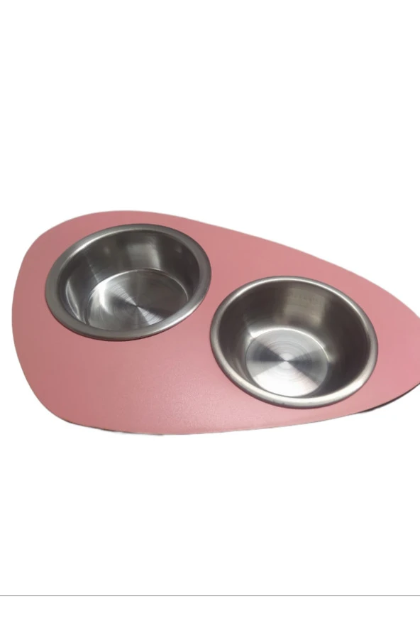 Köpek Mama Su kabı 2'li metal taslı Kedi mama su kabı mdf 23*35