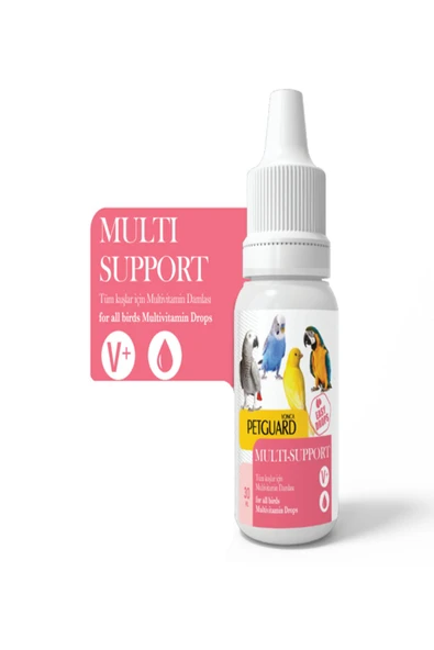 Petguard Tüm Kuşlar İçin Multi Vitamin Damla Multi-Support Destekleyici kuş vitamini ürün görseli 1