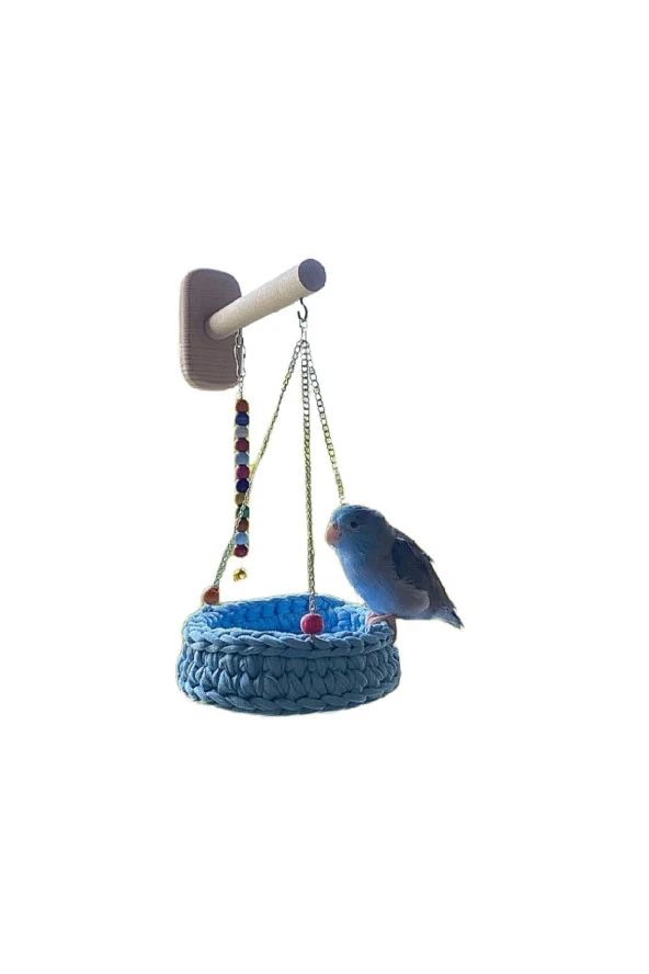 kuş salıncağı zilli salıncak kuş hamağı kuş kafesi için kuş hamağı kuş için oyuncak 11x11cm