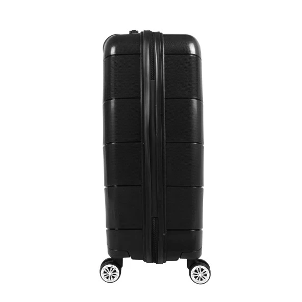 Bagacar Ultra Hafif Kırılmaz Silikon 3lü Set Valiz Siyah+ETİKET HEDİYELİ! - 5