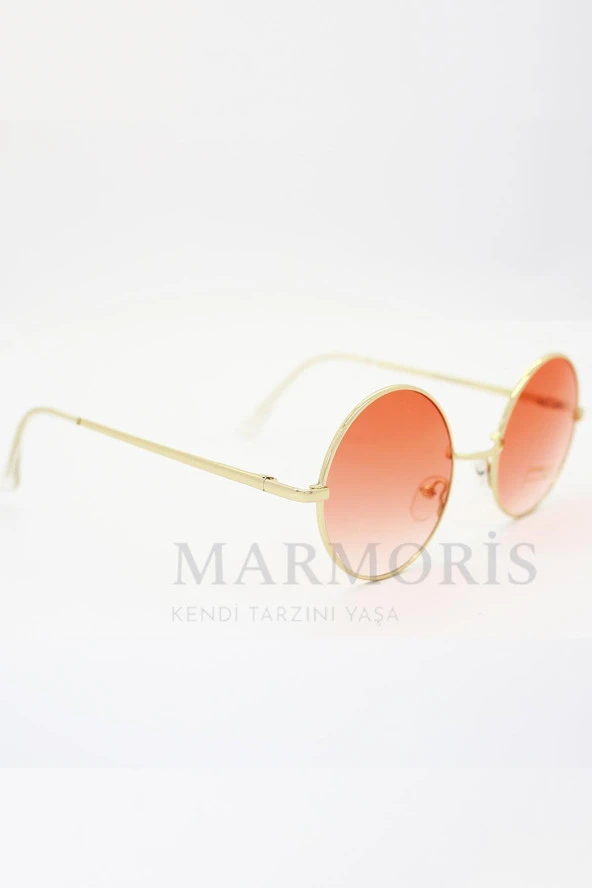 MARMORİS Yuvarlak Şeker Renkli Kadın Güneş Gözlüğü Uv400 Pembe MAR-0076-2 - 2