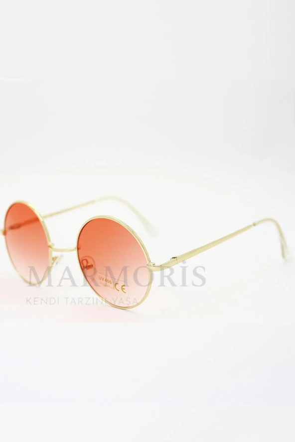 MARMORİS Yuvarlak Şeker Renkli Kadın Güneş Gözlüğü Uv400 Pembe MAR-0076-2 - 3