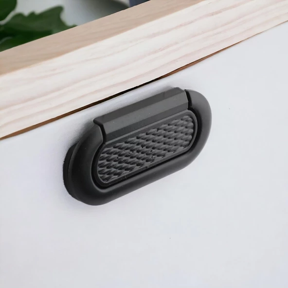 Midas Kulp Mobilya Mutfak Dolabı Çekmece Dolap Kulpları Kapak Kulpu Kulbu Siyah 64 mm Metal - 7