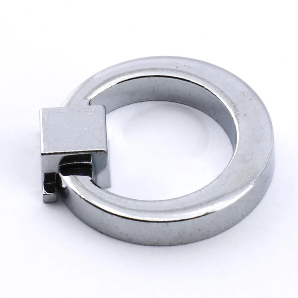 Yüzük Düğme Sarkaç Krom Kulp Mobilya Mutfak Dolabı Çekmece Dolap Kulpları Kapak Kulpu Kulb Metal - 4