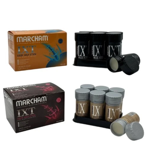 Marcham Stick WAX 75 gr - Bayanlar İçin x 6 Adet +  Saç Şekillendirici Stick Wax For Men X 6 Adet