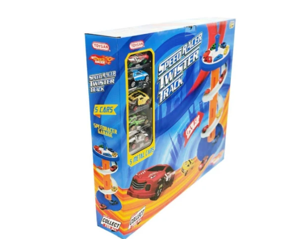Toysan 33 Speed Racer Garaj 5 Metal Araba Oyuncak - 3