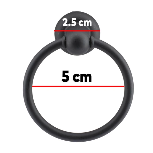 Halka Düğme Sarkaç Siyah Kulp Mobilya Mutfak Dolabı Çekmece Dolap Kulpları Kapak Kulpu Kulb Metal - Resim 5