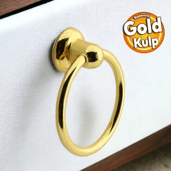 Halka Düğme Sarkaç Gold Kulp Mobilya Mutfak Dolabı Çekmece Dolap Kulpları Kapak Kulpu Kulbu Metal