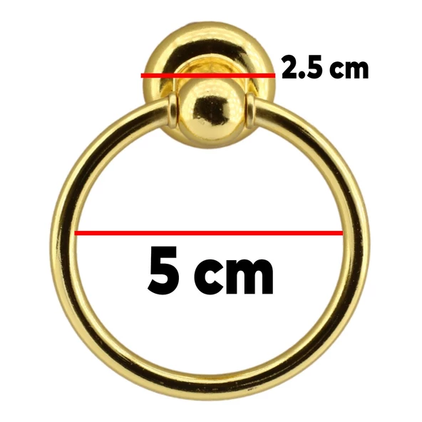 Halka Düğme Sarkaç Gold Kulp Mobilya Mutfak Dolabı Çekmece Dolap Kulpları Kapak Kulpu Kulbu Metal - 5