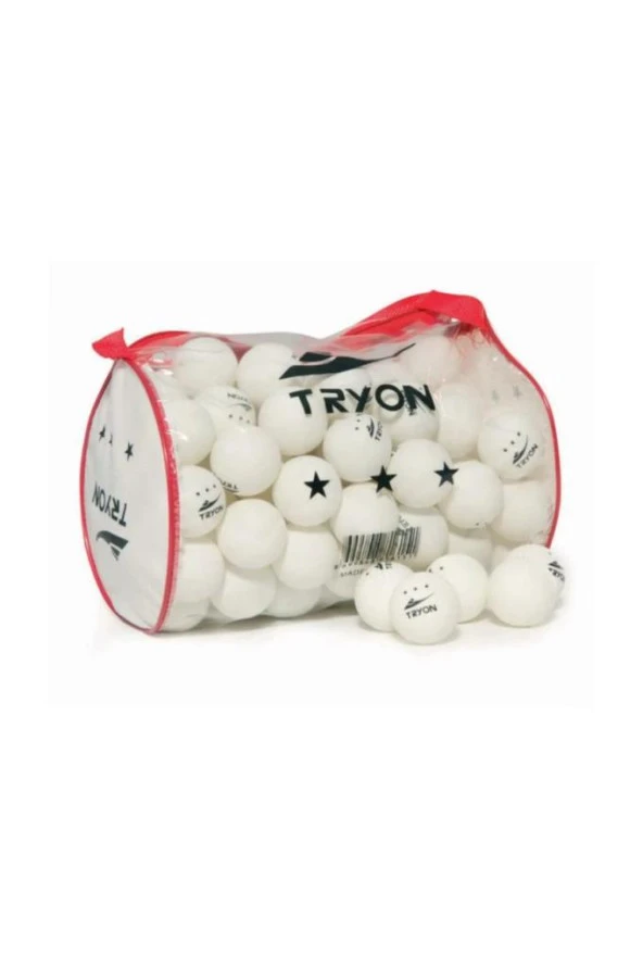 TRYON 100'lü 1 Yıldız Masa Tenis Topu Beyaz MTT-065