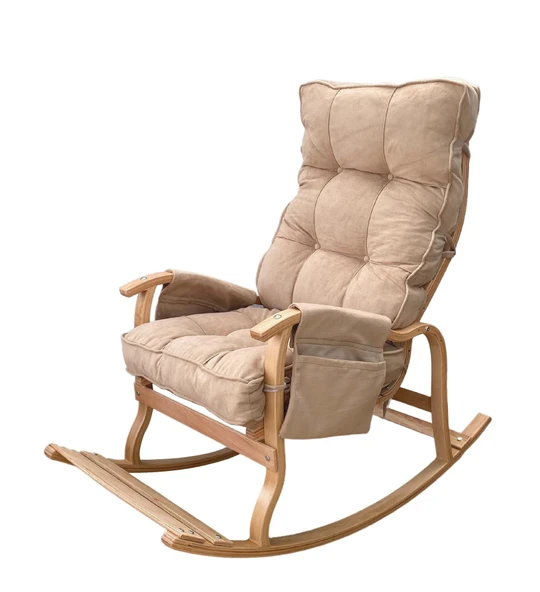 Reyo Santorini Kapitoneli Tv Koltuğu Baba Koltuğu Sallanan Sandalye Emzirme Koltuğu Dinlenme Koltuğu Bej - 2