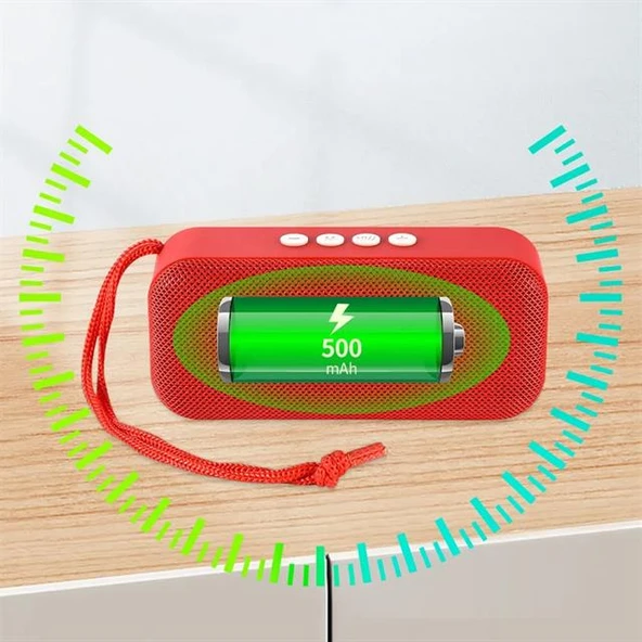T&G TG516 Radyolu Taşınabilir Kablosuz Bluetooth Hoparlör Usb Sd Fm Destekli Şarjlı Ses Bombası Speaker - 6