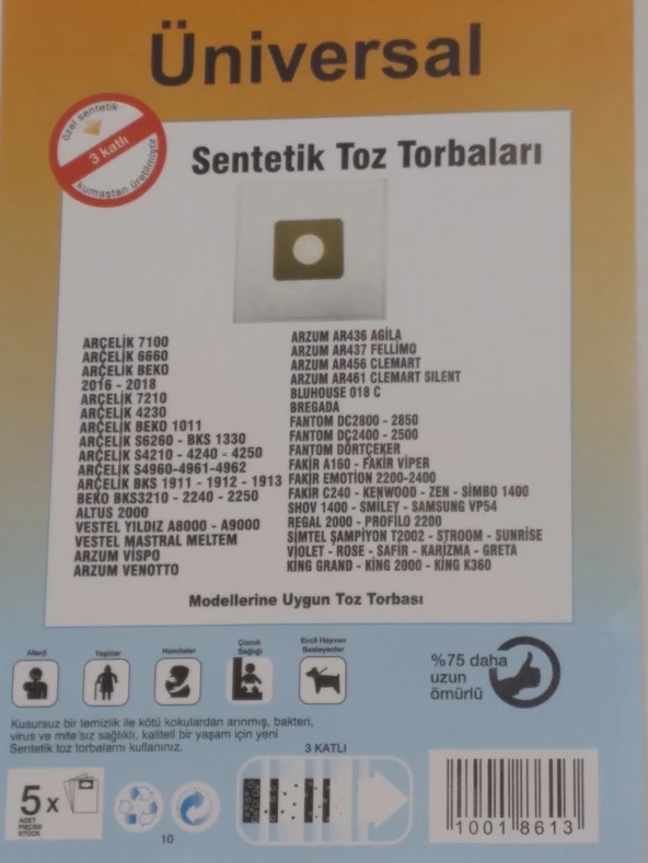 ÜNİVERSAL SENTETİK ( 2 PAKET 10 ADET ) - 2