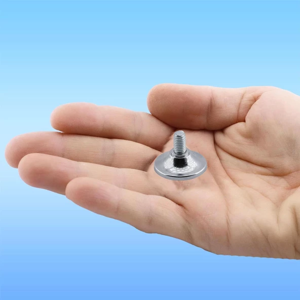 Beyaz Eşya Raf Mobilya Bingo Rotil Ayakları M8 Civatalı 8 Mm Metal Profil Ayağı 1.5 Cm (4 ADET) - Resim 4