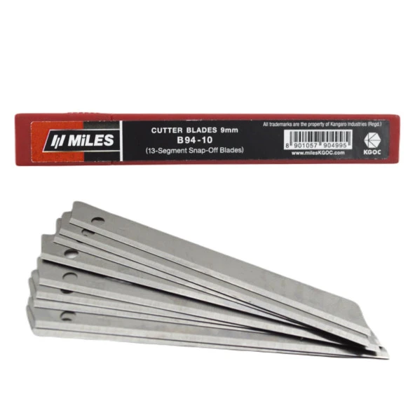 Miles Dar Maket Bıçağı Yedeği 9 mm 10 lu 1 Tüp B94-10