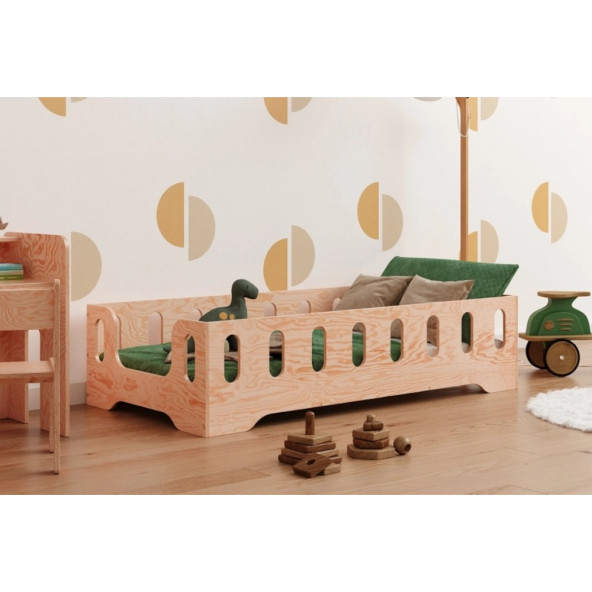 Montessori Yatak Doğal Ahşap Yatak Bebek Ve Çocuk Karyola - 2