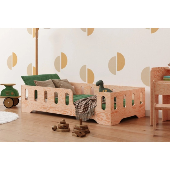 Montessori Yatak Doğal Ahşap Yatak Bebek Ve Çocuk Karyola - 3