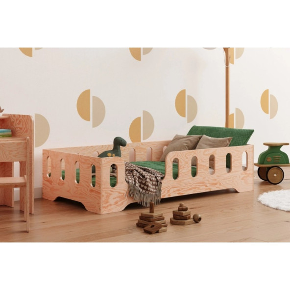 Montessori Yatak Doğal Ahşap Yatak Bebek Ve Çocuk Karyola - 4