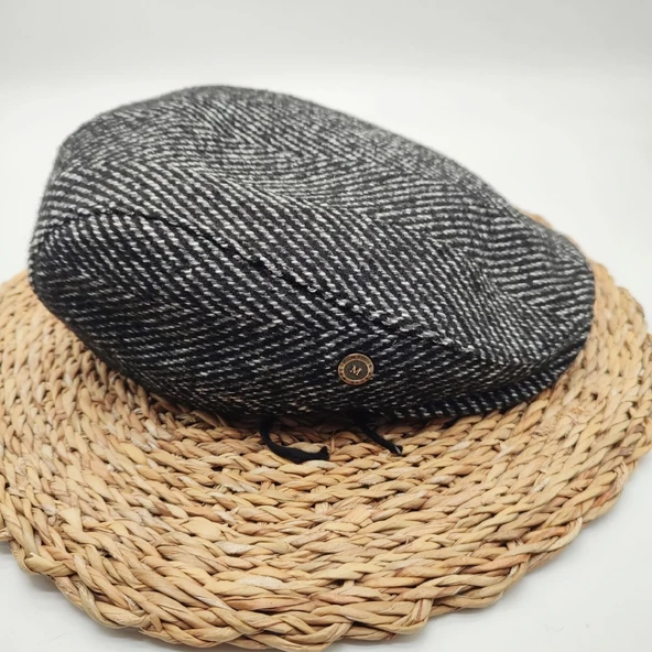 Kırçıllı Model Siyah Renk Klasik Erkek Kasket - 10