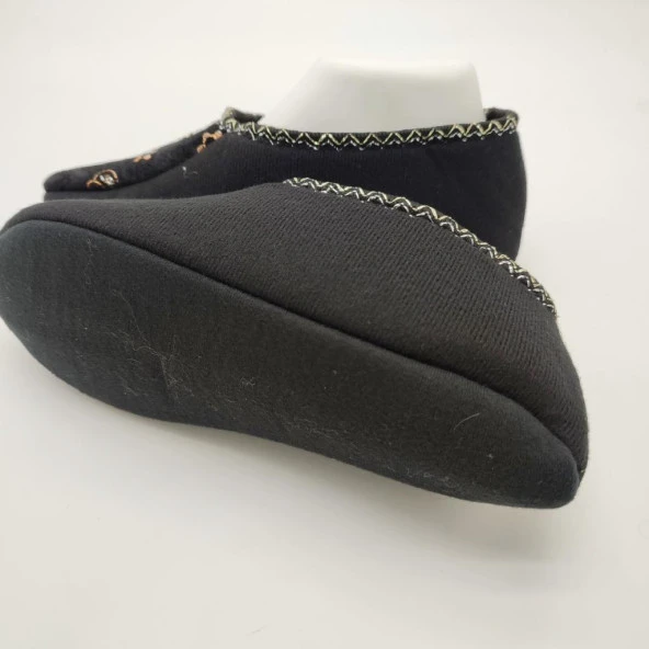 Kalp İşlemeli Kadın Patik Siyah Renk - 10