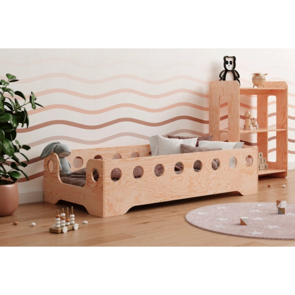 Montessori Yatak Ahşap Beşik Karyola Çocuk ve Bebek Yatak - 4