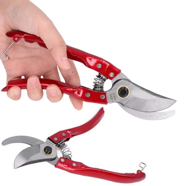 Budama Makası 210 Mm Yedek Yaylı Metal Saplı Budama Makası 21 Cm Boyunda