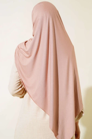 Düz Penye Şal Gül Pembe - Resim 3