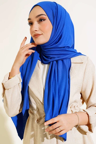 Düz Penye Şal Saks ürün görseli 1