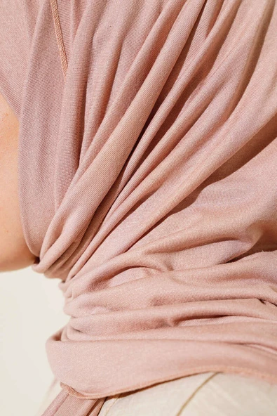 Düz Penye Şal Gül Pembe - Resim 4