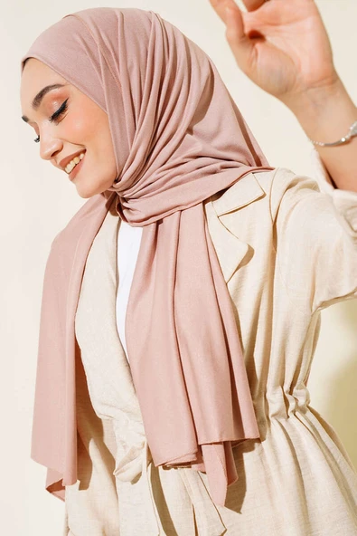 Düz Penye Şal Gül Pembe ürün görseli 1