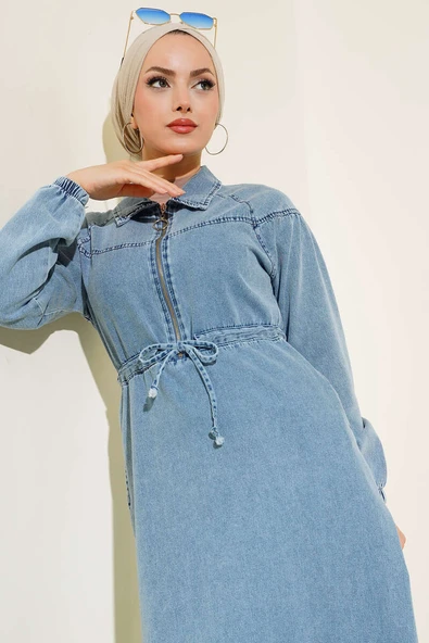 Bel Tunelli Kot Elbise Kot Mavisi - 2