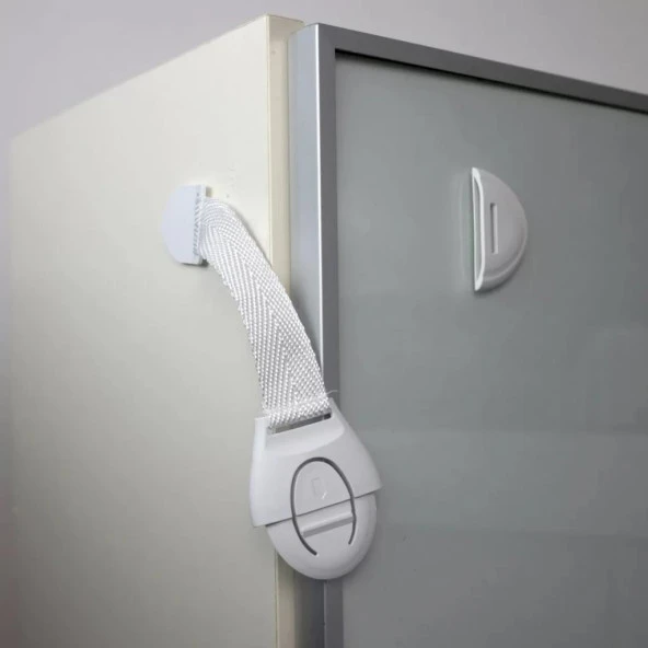 Kapı Dolap Çekmece için Çocuk Güvenlik Klidi Beyaz - 2