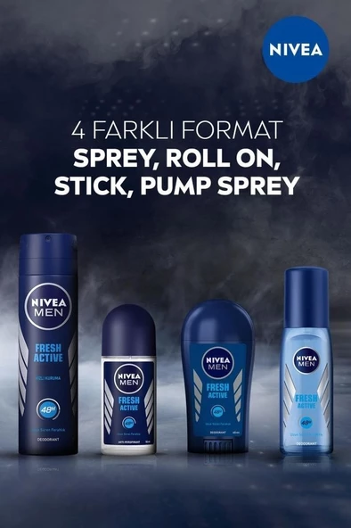 Nivea Men Erkek Pump Sprey Deodorant Fresh Active  Ter ve Ter Kokusuna Karşı 48 Saat Deodorant Korum - 5