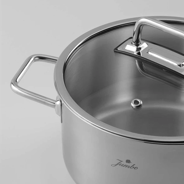 Jumbo Modena 8 Parça Çelik Tencere Seti - Resim 4